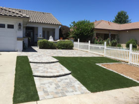 Paver Steps and Turf-After