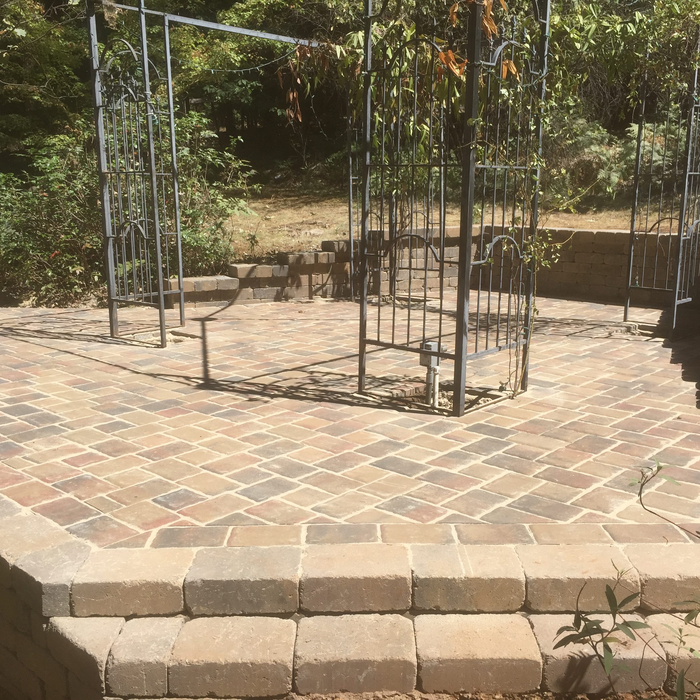 Roman stone paver wall retaining wall auburn ca