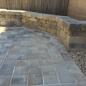 Roman stone seating wall retaining wall Auburn