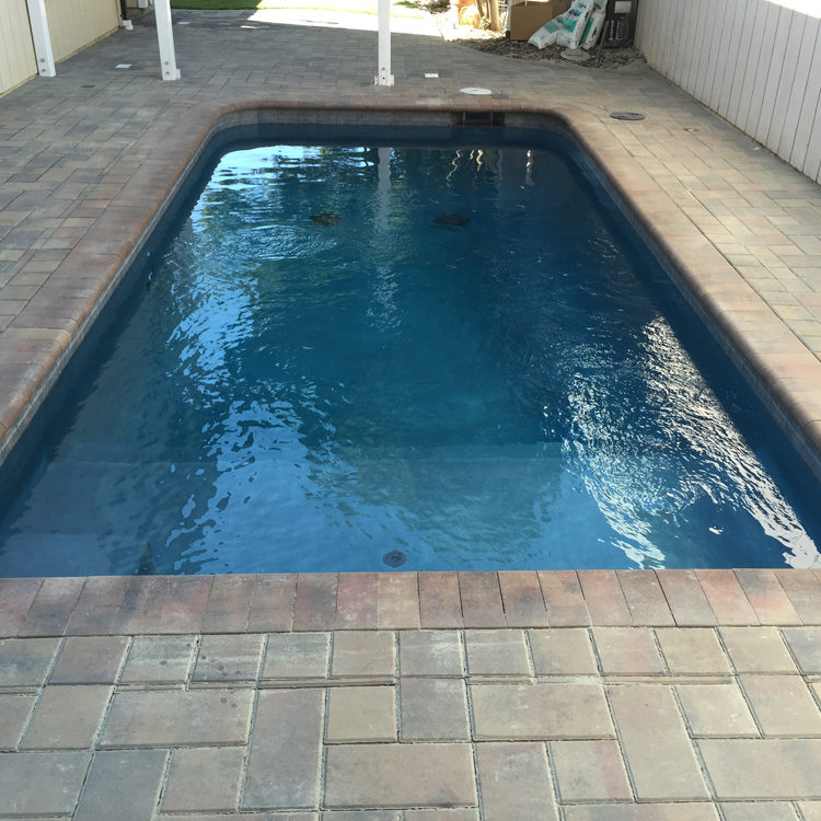 Paver pool deck